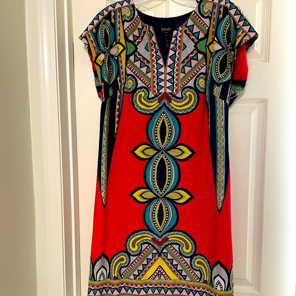 Laundry by Shelli Segal multi colored dress